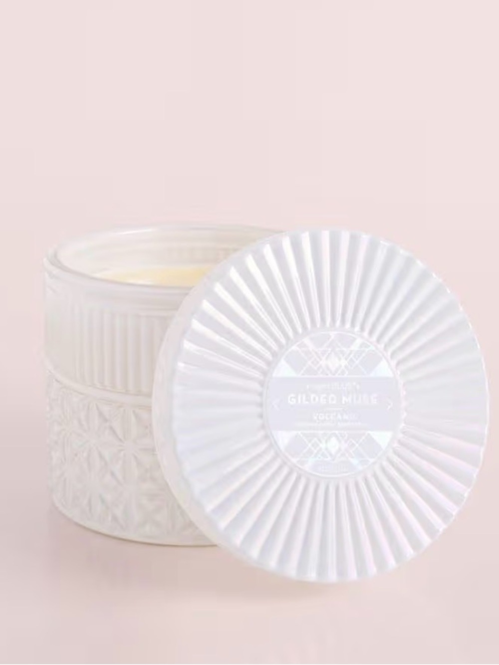 Capri Blue Gilded Muse Faceted Decorative Candle - Scented- Volcano (11 Oz)